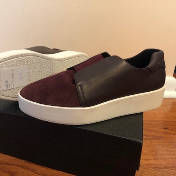 Donna Karan Shoes - Donna Karan sheep nappa leather/suede sneakers.